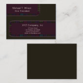 Carte De Visite Frontière pourpre Brown de tuile (Devant / Derrière)