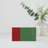 Carte de visite frontière rouge (Debout devant)