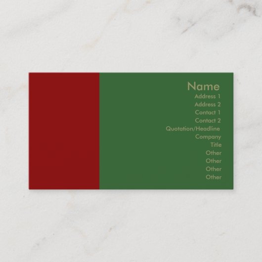 Carte de visite frontière rouge (Devant)