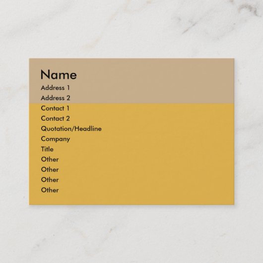 Carte de visite frontière Tan (Devant)