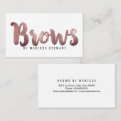 Carte De Visite Fronts simples de traçage d'or rose moderne chic (Devant / Derrière)