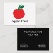 Carte De Visite Fruit à la pomme (Devant / Derrière)