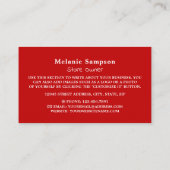 Carte De Visite Fruit cerise, magasin alimentaire santé (Dos)