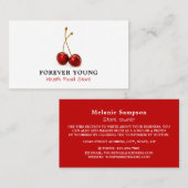 Carte De Visite Fruit cerise, magasin alimentaire santé (Devant / Derrière)