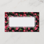 Carte De Visite Fruit cerise sur noir (Dos)