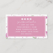 Carte De Visite Fruit d'aquarelle frais de pastèque nutritionniste (Dos)