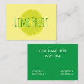 Carte De Visite Fruit de lime (Devant / Derrière)