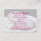 Carte De Visite Fruit Dragon - Importation de nourriture / Chef (Dos)