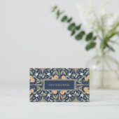 Carte De Visite Fruit et Fleurs Bleu Minuit  (Debout devant)