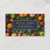Carte De Visite Fruit et végétable Farmer Nutrition Diéticienne (Devant)