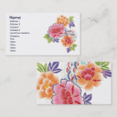 Carte De Visite Fruit Fleur Cool mignonne Girl Retro Floral (Devant / Derrière)