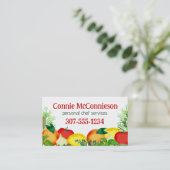 Carte De Visite Fruit herbes de légumes chef sain restauration (Debout devant)