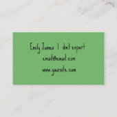 Carte De Visite Fruit kiwi vert (Dos)