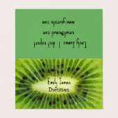 Carte De Visite Fruit kiwi vert (Extérieur déplié)