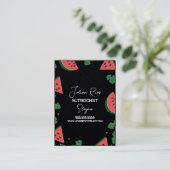 Carte De Visite Fruit nutritionniste de la frontière de la pastèqu (Debout devant)