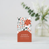 Carte De Visite Fruit rouge de Noël Botanique & Arch Berry hiver (Debout devant)