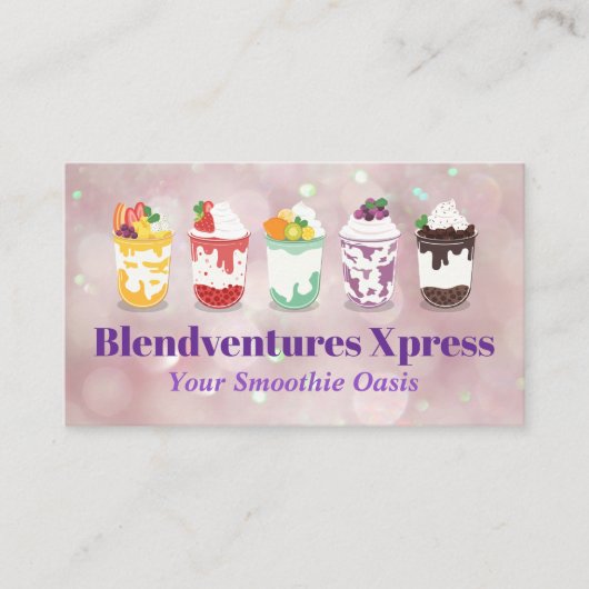 Carte De Visite Fruit Smoothie Shakes | Berries (Devant)