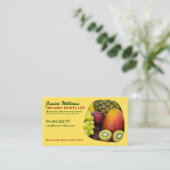 Carte De Visite Fruits bio Fruits frais Vibrant Conception avec co (Debout devant)
