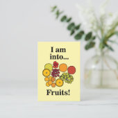Carte De Visite Fruits Colorés Été (Debout devant)