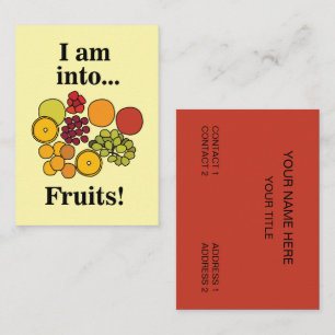 Carte De Visite Fruits Colorés Été
