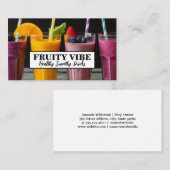 Carte De Visite Fruits colorés Smoothie Boissons (Devant / Derrière)