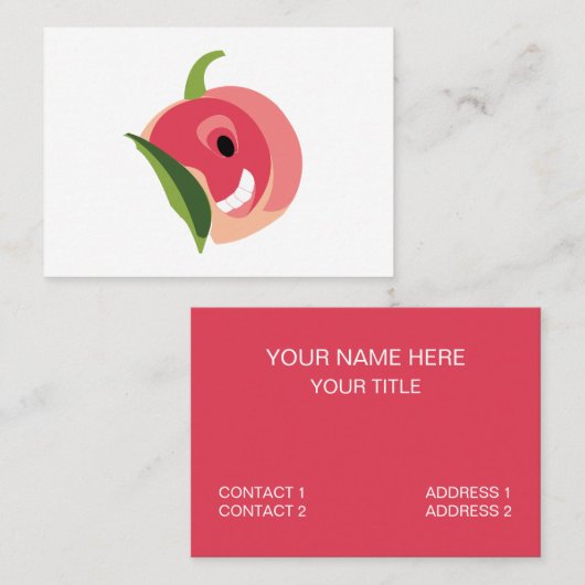 Carte De Visite Fruits cuits à la pêche (Devant / Derrière)