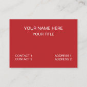 Carte De Visite Fruits de fraises Fraises (Dos)