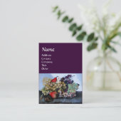 CARTE DE VISITE FRUITS DE SAISON 1 - RAISINS ET POIRES (Debout devant)