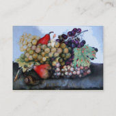 CARTE DE VISITE FRUITS DE SAISON 1 - RAISINS ET POIRES (Dos)