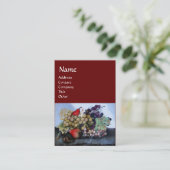 CARTE DE VISITE FRUITS DE SAISON 1 - RAISONS ET PEARS (Debout devant)