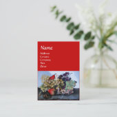 CARTE DE VISITE FRUITS DE SAISON 1 - RAISONS ET PEARS (Debout devant)