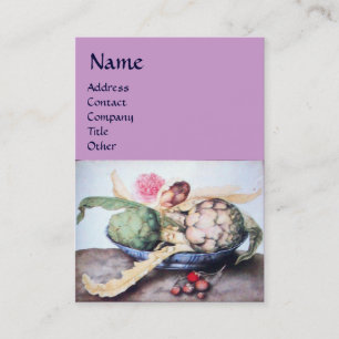 CARTE DE VISITE FRUITS DE SAISON 4- ARTICHAUTS, ROSE & FRAISES