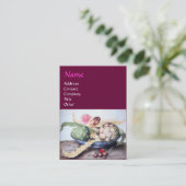 CARTE DE VISITE FRUITS DE SAISON 4- ARTICHOKES, ROSE & FRAISES (Debout devant)