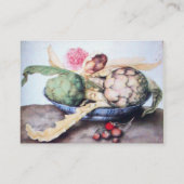 CARTE DE VISITE FRUITS DE SAISON 4- ARTICHOKES, ROSE & FRAISES (Dos)