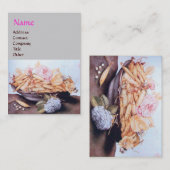 CARTE DE VISITE FRUITS DE SAISON 6 - HARICOTS ET ROSE (Devant / Derrière)