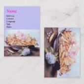 CARTE DE VISITE FRUITS DE SAISON 6 - HARICOTS ET ROSE (Devant / Derrière)