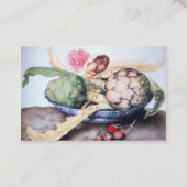 CARTE DE VISITE FRUITS DE SAISON, ARTICHOKES, ROSE, STRAWBERRIES L (Dos)
