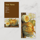 CARTE DE VISITE FRUITS DE SAISON / CITROUILLE (Devant / Derrière)