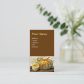 CARTE DE VISITE FRUITS DE SAISON / CITROUILLE (Debout devant)