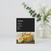 CARTE DE VISITE FRUITS DE SAISON / CITROUILLE (Debout devant)