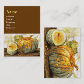CARTE DE VISITE FRUITS DE SAISON / CITROUILLE (Devant / Derrière)