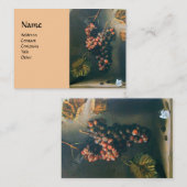 Carte De Visite FRUITS DE SAISON - détail de la PROSPÉRITÉ, rose v (Devant / Derrière)