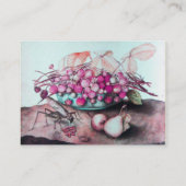 CARTE DE VISITE FRUITS DE SAISON /FRAISES, PEARS (Dos)
