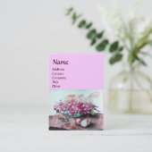 Carte De Visite FRUITS DE SAISON /FRAISES, PEARS Pink Lilac (Debout devant)