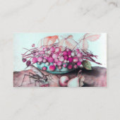 Carte De Visite FRUITS DE SAISON /FRAISES, PEARS Rose Grey (Dos)