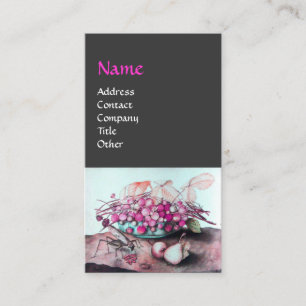 Carte De Visite FRUITS DE SAISON /FRAISES, PEARS Rose Grey