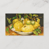 CARTE DE VISITE FRUITS DE SAISON LÉMONS ET FLEURS BLANCHES (Dos)