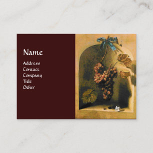 Carte De Visite FRUITS DE SAISON -PROSPÉRITÉ jaune vert brun