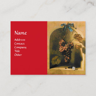 Carte De Visite FRUITS DE SAISON -PROSPÉRITÉ jaune vert brun rouge