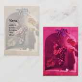 Carte De Visite FRUITS DE SAISON - PROSPÉRITÉ, rouge rose (Devant / Derrière)